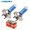 2 uds H7 100W 12V 55W luces antiniebla blancas superbrillantes bombilla halógena faros de coche de alta potencia lámpara fuente de luz de coche aparcamiento