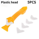 5PCS 3 In1 Glass Glue Angle Scraper Caulking Tool Shovel Binder Multifunctional Rubber Shovel Silicone Remover Angle Seam Shovel
