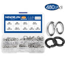 300/480pcs lock washers set stainless steel black carbon steel m2 m2.5 m3 m4 m5 m6 m8 m10 m12 spring lock washer assortment kit