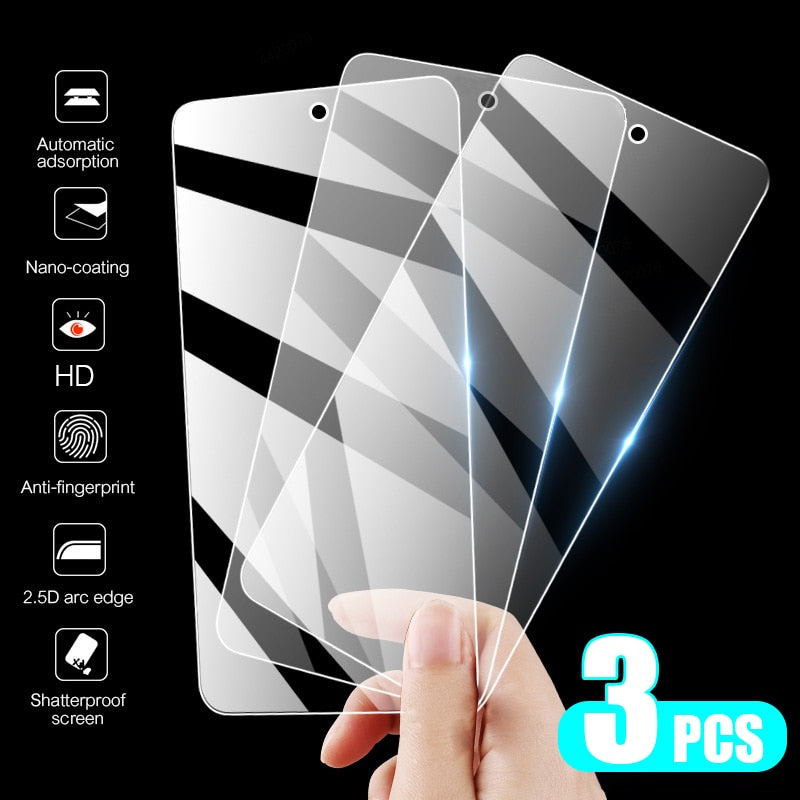 Tempered Protective Glass On For Xiaomi Redmi Note 10 8 9 7 6 5 Pro 8T 9S Screen Protector For Redmi 9A 8A 7A 6A Full Cover Film