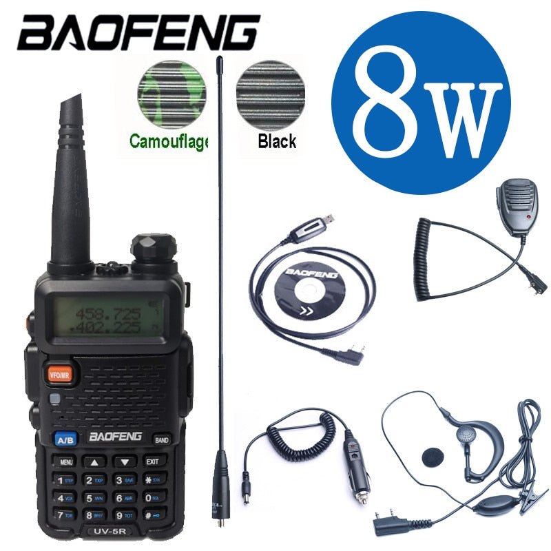 Baofeng Uv 5R Walkie Talkie 10Km Real 8W Two-Way Radio UV-5R Draagbare Ham Radio UV5R Walkie-Talkie Fm Transceiver Amateur Radio