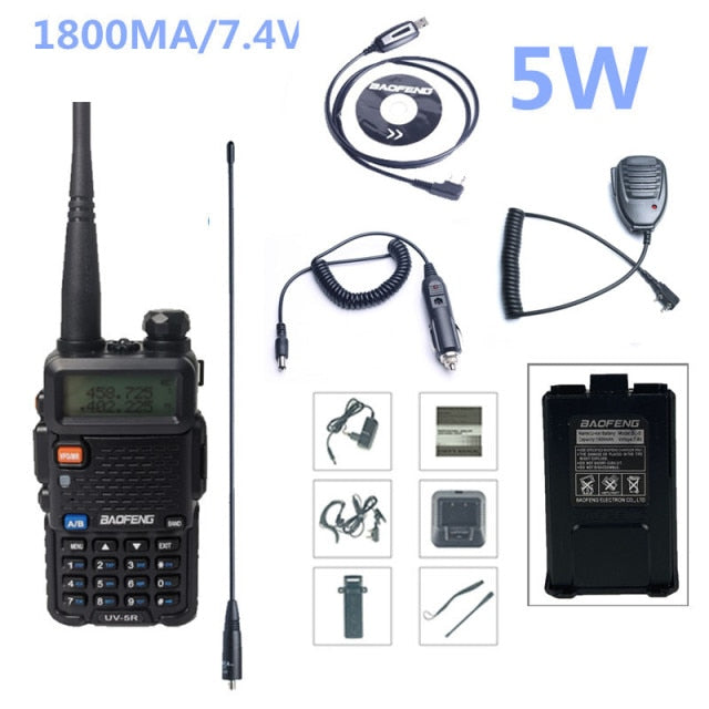 Baofeng Uv 5R Walkie Talkie 10Km Real 8W Radio bidireccional UV-5R Draagbare Ham Radio UV5R Walkie-Talkie Fm Transceptor Radio amateur