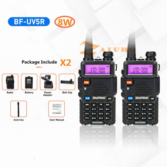 Original 8 W Baofeng UV-5R Walkie Talkie Dual Band 136-174 MHz &amp; 400-520 MHz Tragbarer BF UV5R Zwei-Wege-Radio Pofung HF-Transceiver