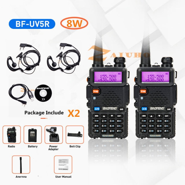Original 8 W Baofeng UV-5R Walkie Talkie Dual Band 136-174 MHz &amp; 400-520 MHz Tragbarer BF UV5R Zwei-Wege-Radio Pofung HF-Transceiver