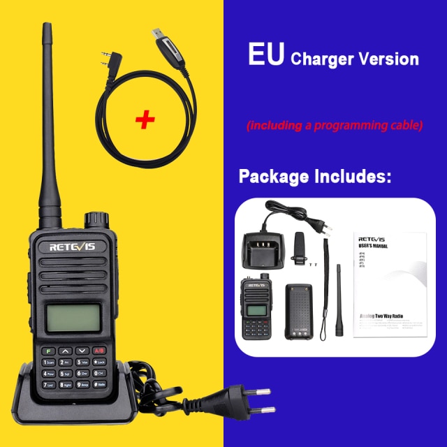 Retevis RT85 Walkie Talkie 5W VHF UHF Dual Band VFO Amateur Two-way Ham Radio Station Portable Radio For Hunting Support CHIRP