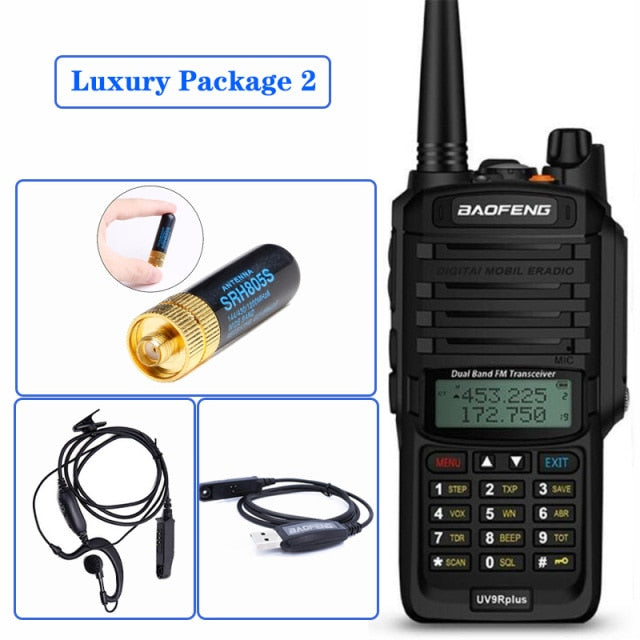 Baofeng UV 9R Plus IP67 Wasserdichtes Dualband-Walkie-Talkie UV-9R CB-Radiosender Tragbares Amateurfunkgerät