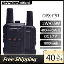 2pcs OPPXUN C51 MINI Walkie Talkie Portable Ham Radio Station Telsiz Headset Transceiver Children Long Range cb  Telefon CD