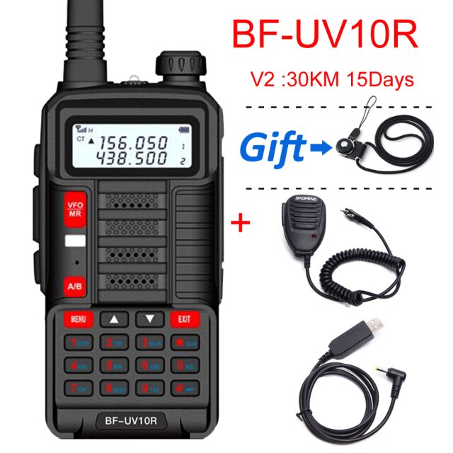 2021 Baofeng nuevo Walkie Talkie profesional UV 10R 30km 128 canales VHF UHF banda dual bidireccional CB Ham Radio Baofeng UV-10R