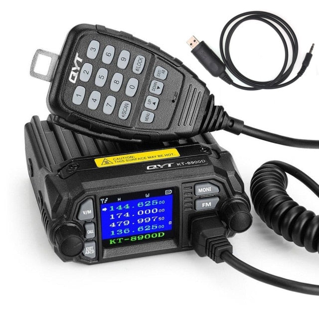 Classic QYT KT-8900D Mini Mobile Radio Dual Band 136-174MHz & 400-480MHz 25W Mobile Transceiver KT8900  Car Radio Station