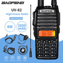 High Power 8W Baofeng UV-82 Walkie Talkie UV82 Dual Band VHF/UHF FM Transceiver 10KM Long Range Hunting Two Way Ham CB Radio