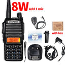 High Power 8W Baofeng UV-82 Walkie Talkie UV82 Dual Band VHF/UHF FM Transceiver 10KM Long Range Hunting Two Way Ham CB Radio