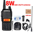 High Power 8W Baofeng UV-82 Walkie Talkie UV82 Dual Band VHF/UHF FM Transceiver 10KM Long Range Hunting Two Way Ham CB Radio