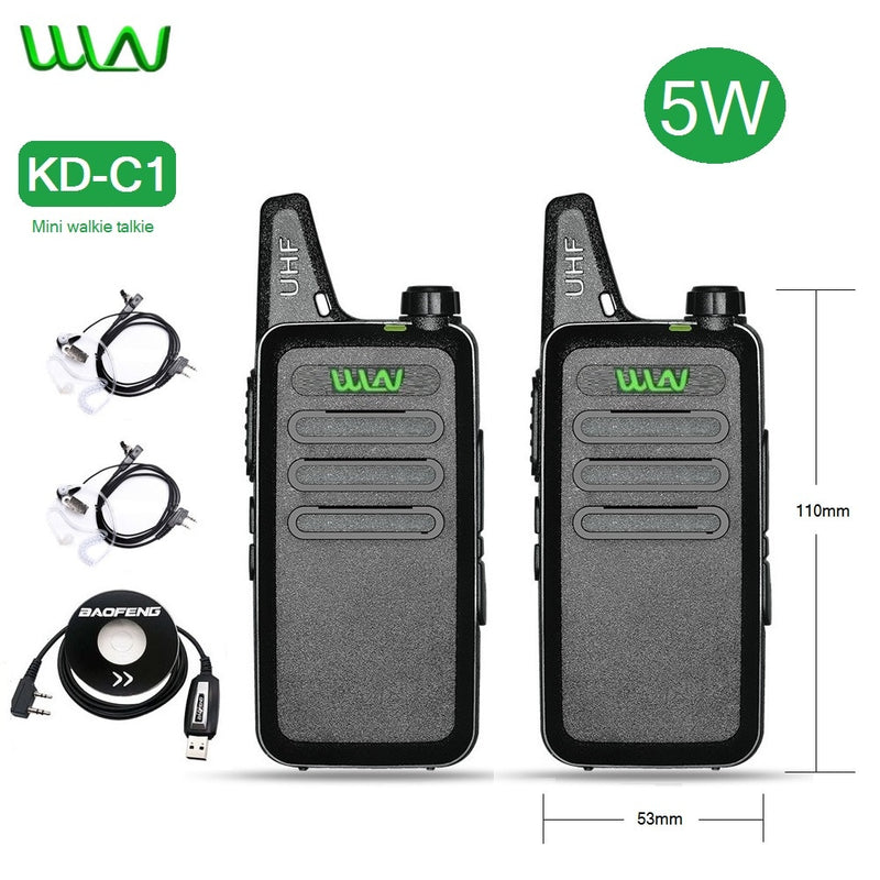 1/2/3/4/5/6PCS Mini Walkie Talkies WLN KD-C1 CB Radio Station UHF 430-440 KDC1 Ham Radio Transceiver Amateur Clear Voice Signal