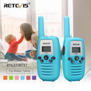 Retevis RT637 RT37 Walkie Talkie Children 2pcs Six Color Children's radio Festival Birthday Gift Push To Talk For Kids Woki Toki
