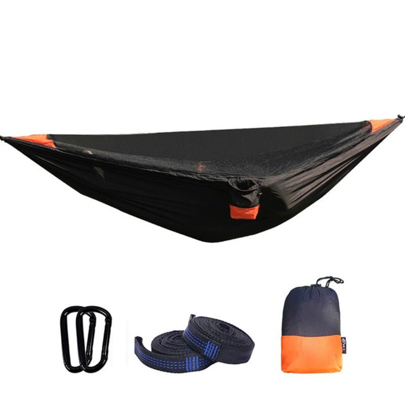 Ultralight Outdoor Hammock With Anti Mosquito Net Detachable Hiking Travel Camping 1-2 Person Tent Backyard Hammock
