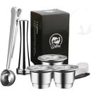 Cápsula de café de acero inoxidable ICafilas SVIP para Nespresso reutilizable Inox recargable Crema Espress cápsulas de filtro reutilizables