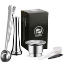 Cápsula de café de acero inoxidable ICafilas SVIP para Nespresso reutilizable Inox recargable Crema Espress cápsulas de filtro reutilizables