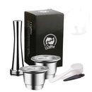 Cápsula de café de acero inoxidable ICafilas SVIP para Nespresso reutilizable Inox recargable Crema Espress cápsulas de filtro reutilizables