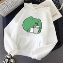 2021 Springtime Skateboard frog oversized Sweatshirt men and women's  Hoodies Harajuku Warm Pullover Womens Korean Style Hoodie