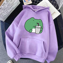 2021 Springtime Skateboard frog oversized Sweatshirt men and women's  Hoodies Harajuku Warm Pullover Womens Korean Style Hoodie