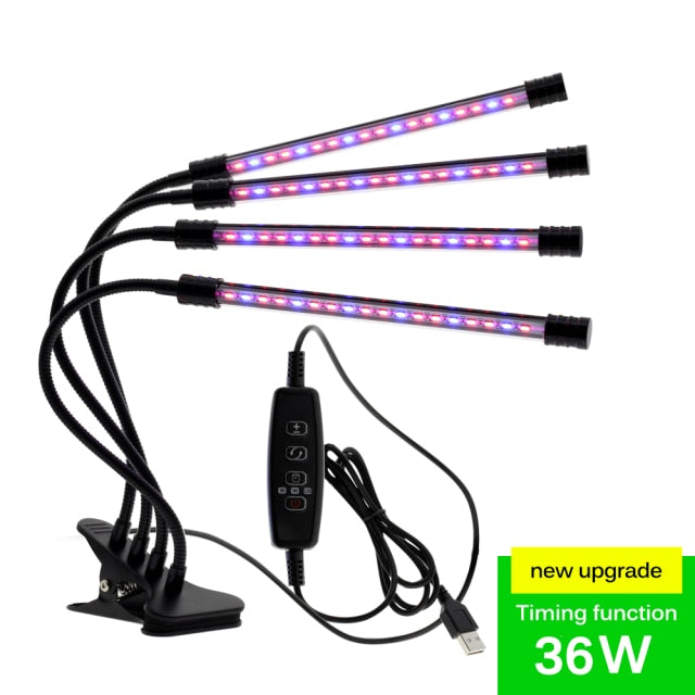 5V LED Grow Light USB Phyto Lamp Full Spectrum Fitolampy con control para plantas plántulas Flor Interior Fitolamp Grow Box