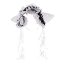 Women Ruffles Lace Headband Plush Cat Ears Ribbon Bell Lolita Cosplay Hair Hoop
