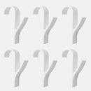 Percha de alta calidad para calentador de toallas, riel para radiador, percha para ropa, soporte de gancho de baño, Percha, colgador de bufanda plegable, blanco, 6 uds.