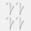 Percha de alta calidad para calentador de toallas, riel para radiador, percha para ropa, soporte de gancho de baño, Percha, colgador de bufanda plegable, blanco, 6 uds.