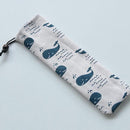 New Portable Pillow Bag Knife Fork Chopsticks Bag Soft 1Pc Air Cotton Zipper Travel Cutlery Bag Storage Supplies