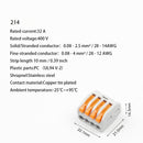 30/50/100pcs Universal Cable wire Connectors 222 TYPE Fast Home Compact wire Connection push in Wiring Terminal Block 2-8 Pin