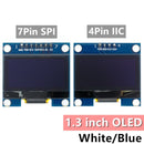 RoHS 1.3 inch OLED module white/blue  SPI/IIC I2C Communicate color 128X64 1.3 inch OLED LCD LED Display Module 1.3" OLED module