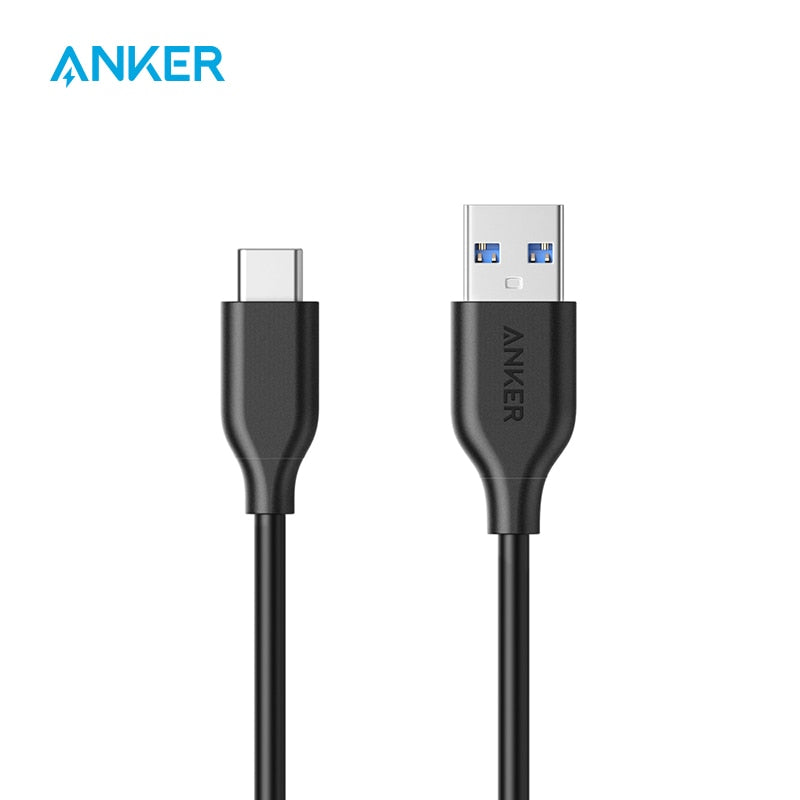 Anker USB C Cable Powerline USB C to USB 3.0 Cable with 56k Ohm Pull-up Resistor for Samsung iPad Pro Sony LG HTC etc