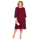 Fast Shipping Mother of The Bride Dresses 2021 Chiffon Plus Size Long Sleeve Wedding Party Gown robe de soirée de mariage платье