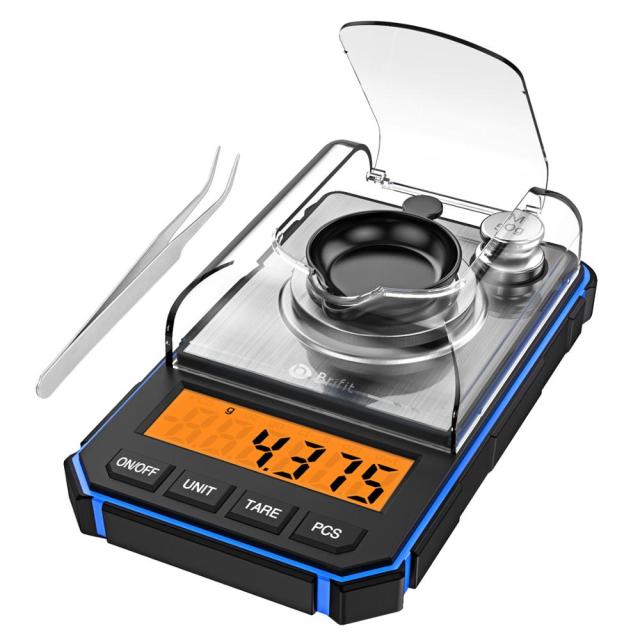Báscula Digital electrónica de 0.001g, Mini báscula portátil, báscula de bolsillo profesional precisa, miligramo, 50g, pinzas de pesas de calibración