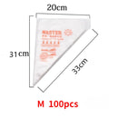 100 PCS Disposable Pastry Bag S/M/L Size Confectionery Bags For Cake Fondant Decorating Kitchen Baking Piping Bag Tools