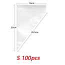 100 PCS Disposable Pastry Bag S/M/L Size Confectionery Bags For Cake Fondant Decorating Kitchen Baking Piping Bag Tools