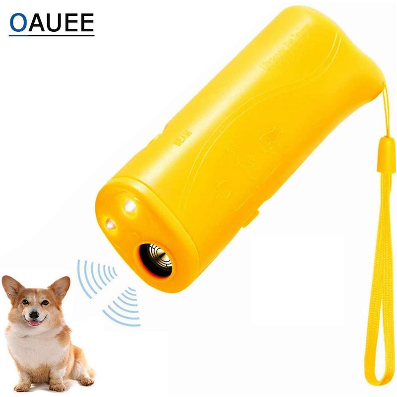 Repelente de perros para mascotas, dispositivo de entrenamiento antiladridos, dispositivo de entrenamiento LED ultrasónico 3 en 1, antiladridos, sin batería