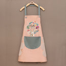 Kitchen Wipeable Waterproof Oil-Proof Cartoon Wreath Rabbit Kitchen Nail Shop Apron for Women Baking Accessories 90*70cm
