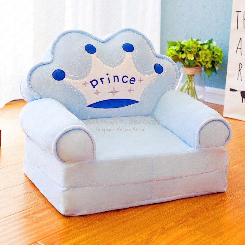 Nur Bezug KEINE Füllung Cartoon Crown Seat Puff Skin Cover für Kleinkind Kinder Sofa Folding Baby Kids Beste Geschenke