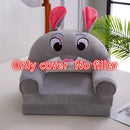 Only Cover NO Filling Cartoon Crown Seat  Puff Skin Cover for  Toddler Children Sofa Folding Baby Kids Best Gifts