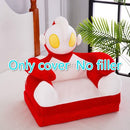 Only Cover NO Filling Cartoon Crown Seat  Puff Skin Cover for  Toddler Children Sofa Folding Baby Kids Best Gifts