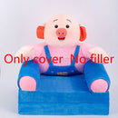 Only Cover NO Filling Cartoon Crown Seat  Puff Skin Cover for  Toddler Children Sofa Folding Baby Kids Best Gifts