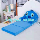 3 capas solo cubierta sin relleno bebé niños sofá moda dibujos animados corona asiento niño silla niños pequeños cubierta para sofá plegable