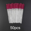 Disposable Eyelash Brush 25/50 Pcs Crystal Eye Brush Diamond Handle Mini Mascara Wands Brush Eyelash Extension Makeup Brush Set
