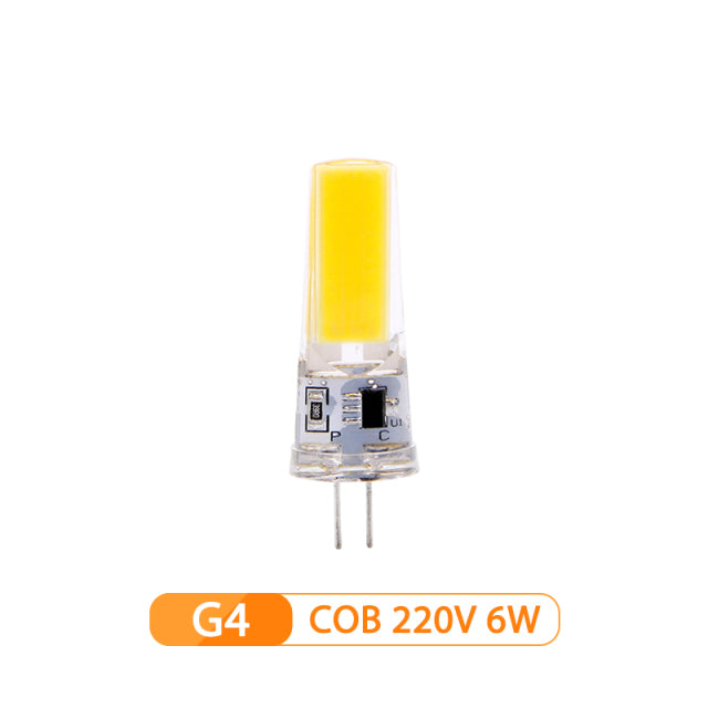 10pcs/lot COB LED G4 G9 E14 3W 6W Light Bulb AC 12V 220V LED Lamp Spotlight Chandelier Lighting Replace 30W 60W Halogen Lamps