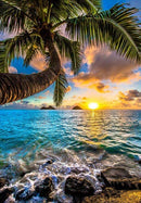 5D DIY Diamond Painting Landscape Sunset Sea Kit Full Drill Embroidery Scenery Mosaic Art Picture of Rhinestones Home Decor Gift