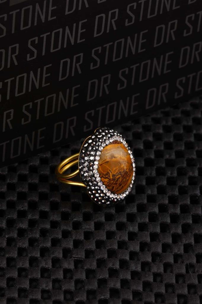 DR Stone Natural Agate Rings for Women 20 AR488