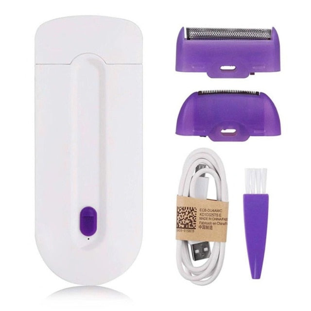 Depiladora eléctrica recargable 2 en 1 para mujer, dispositivo de depilación sin dolor, afeitadora de luz con Sensor instantáneo, triangulación de envíos