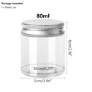 20pcs 30/50/60/80/100/120/150ml Empty Plastic Clear Cosmetic Jars Makeup Container Clear Jar Face Cream Sample Pot Container