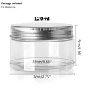20pcs 30/50/60/80/100/120/150ml Empty Plastic Clear Cosmetic Jars Makeup Container Clear Jar Face Cream Sample Pot Container